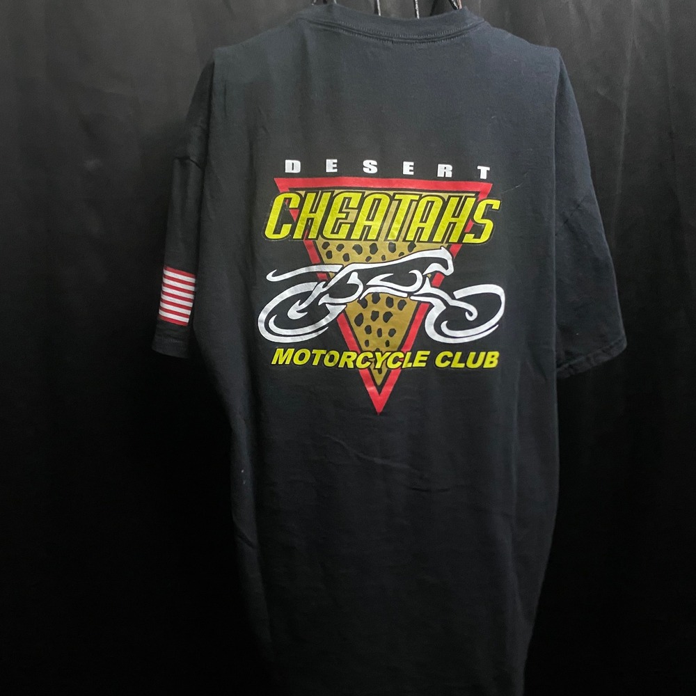 Desert Cheatahs‎ Motorcycle Club Gildan XL T-shirt USA Flag Biker Tee